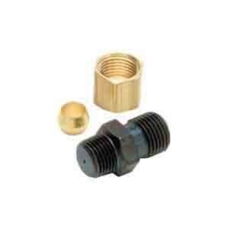 ALEMITE Mist Fitting, 14 In Tubex18 In Male Ptf Sae Special Short Thread, 118 In Oal, Brass, Black 381290-10